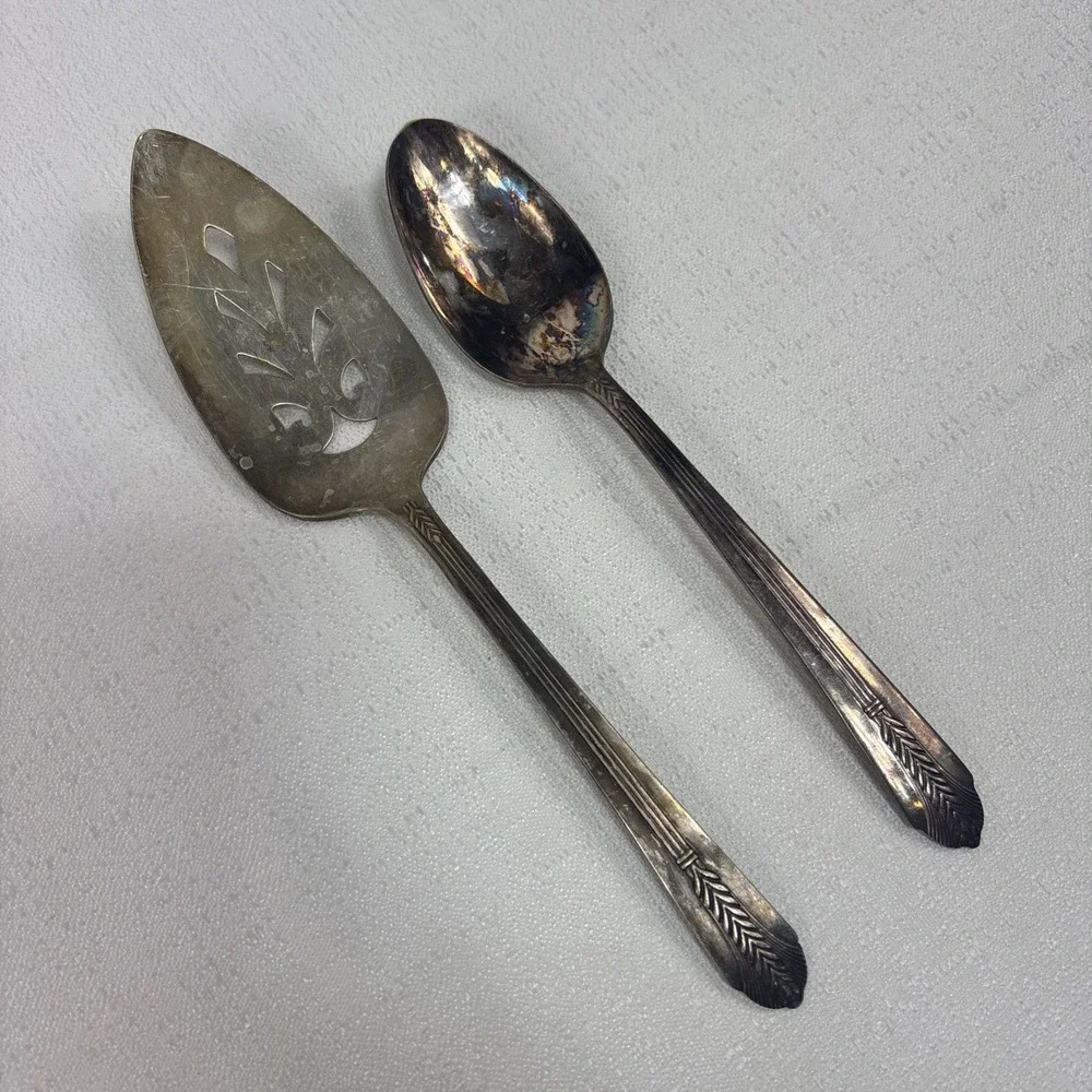 International Silver Co. Allure Silverplate‎ Pie Server And Spoon Set